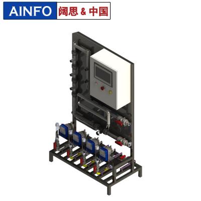 通過在線監(jiān)測藥劑濃度控制加藥量，在線ORP檢測儀控制殺菌劑的投加，在線PH檢測儀控制濃硫酸的投加，電導(dǎo)率控制排污