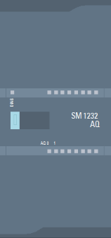 模擬量輸出模塊 AQ2 x 14 位；插入式端子排；輸出：+/-10V，0 到 20mA；診斷可組態(tài)；可選擇輸出替代值
